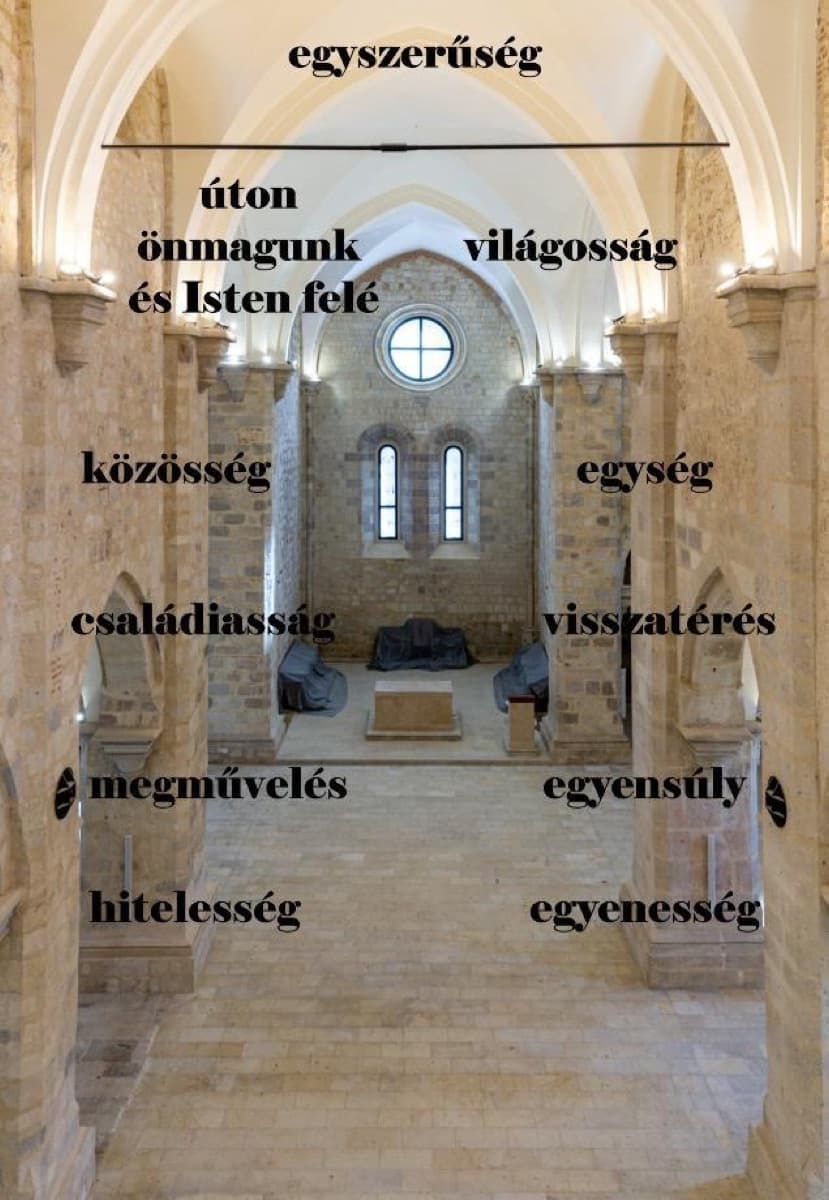 A ciszterci értékek a Boldogasszony Háza Monostor terében